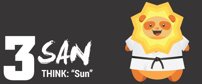 3-SAN, THINK: "Sun"